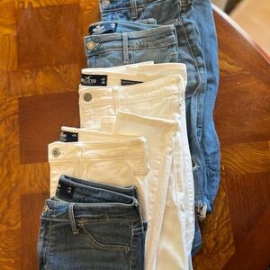 Hollister Skinny Jeans Blue and White Collection